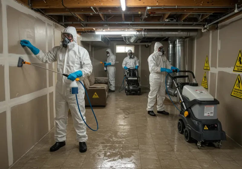 Basement Moisture Removal and Structural Drying process in East Honolulu, HI
